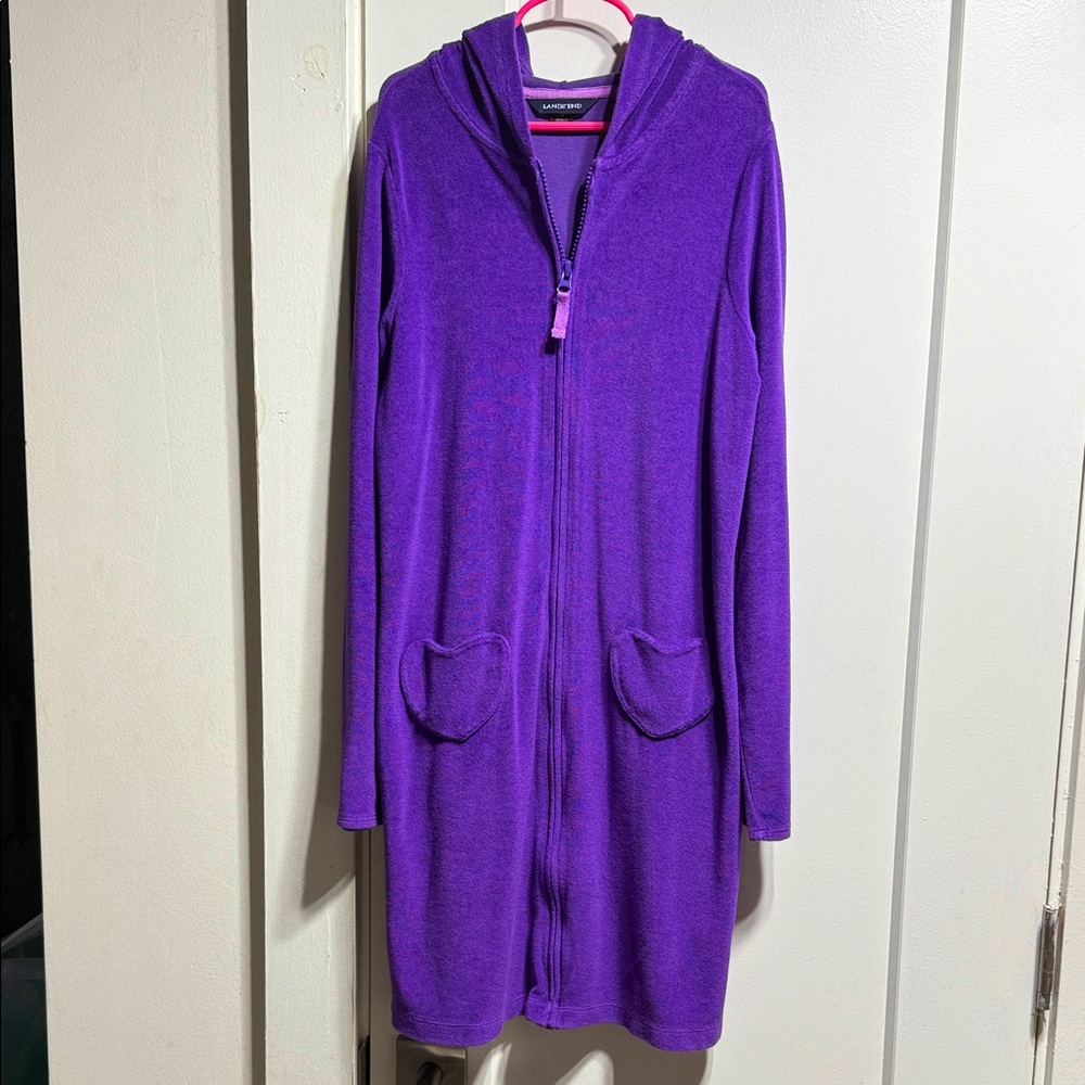 Lands’ End EUC Girls hooded coverup
